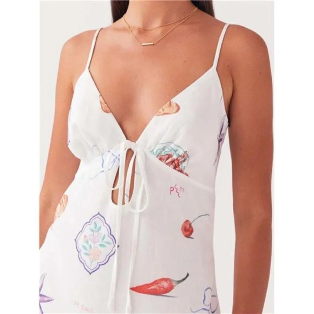Tie-Front Mini Cami Dress